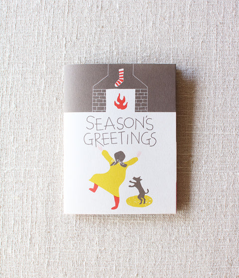 Holiday Pop-up Card {Chimney & A Girl}