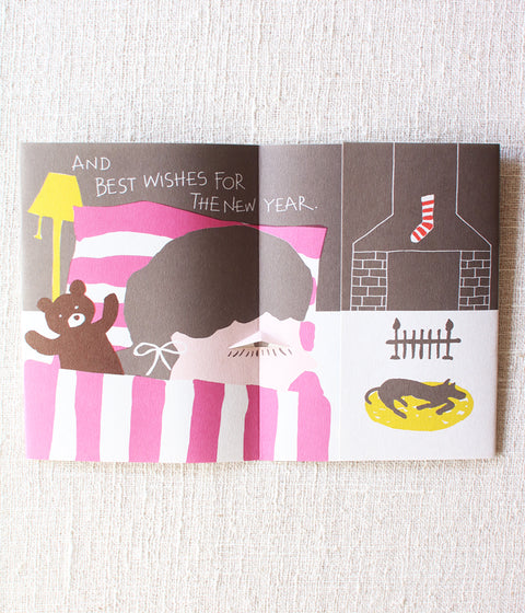 Holiday Pop-up Card {Chimney & A Girl}