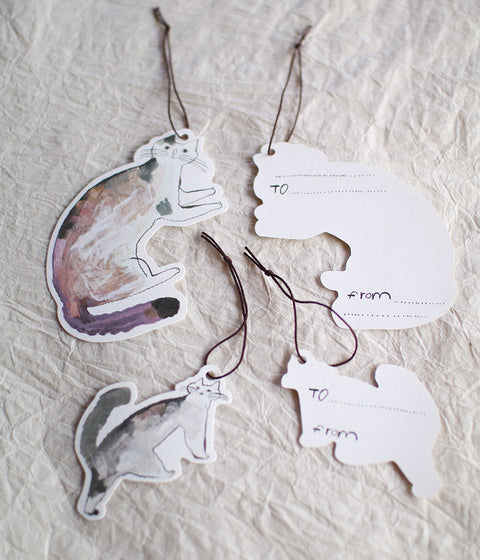 TORANEKO BONBON Cutout Cat Gift Tags
