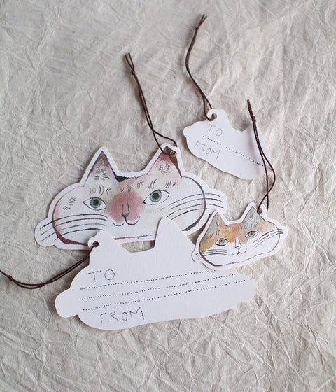 TORANEKO BONBON Cutout Cat Gift Tags