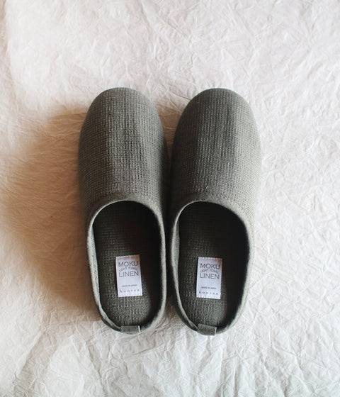 Moku Linen Room Shoes {Khaki}