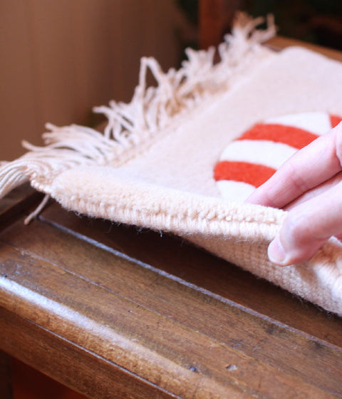 Yonezawa Dantsu Woven Wool Chair Mat {Windsock} - sold out