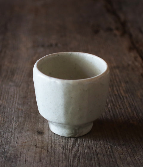 White Faceted Tumbler (Kohiki)