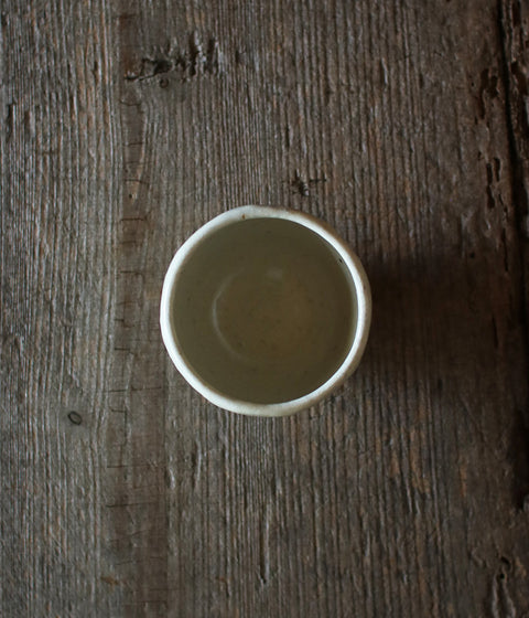 White Faceted Tumbler (Kohiki)