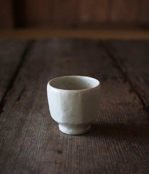 White Faceted Tumbler (Kohiki)