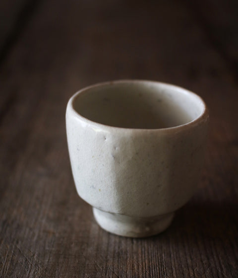 White Faceted Tumbler (Kohiki)