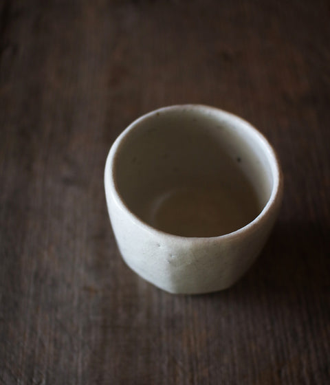 White Faceted Tumbler (Kohiki)