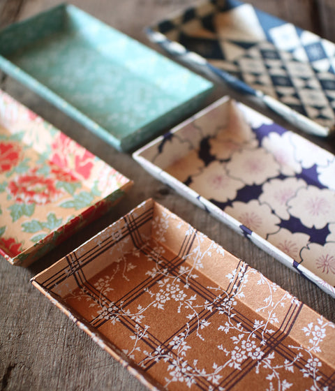 Chiyogami Paper Tray {Peony}
