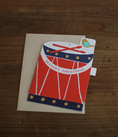 xHoliday Pop-up Card {Kids Drum}