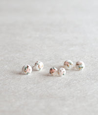 Kimiko Suzuki Porcelain Tablet Earrings {Floral}
