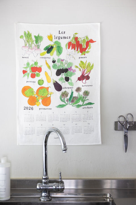 fog linen work Calendar Cloth 2026 {Vegetables}
