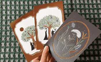 Foil-Pressed Postcard Set {Nishishuku}