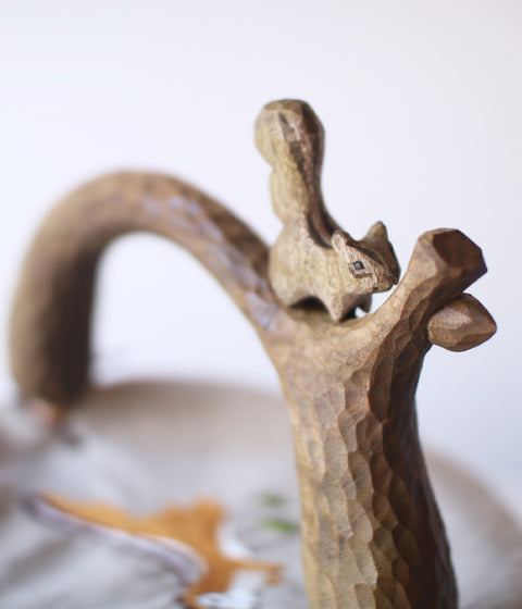 Squirrel Basket with Embroidery - sold out