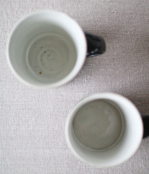 Black Pottery Mug