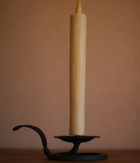 Hand-forged Iron Candle Holder with Handle (For candle size #7-10)