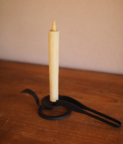 Hand-forged Iron Candle Holder with Handle (For candle size #7-10)