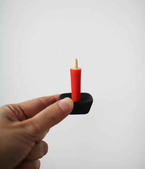 Daiyo Mini Rice Bran Wax Candles {Red & White}