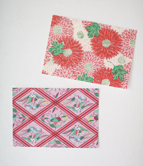 Meiji Era Floral Post Cards (C,D)