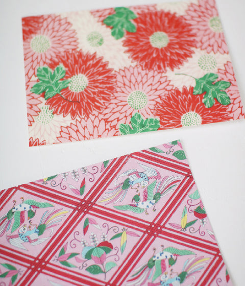 Meiji Era Floral Post Cards (C,D)