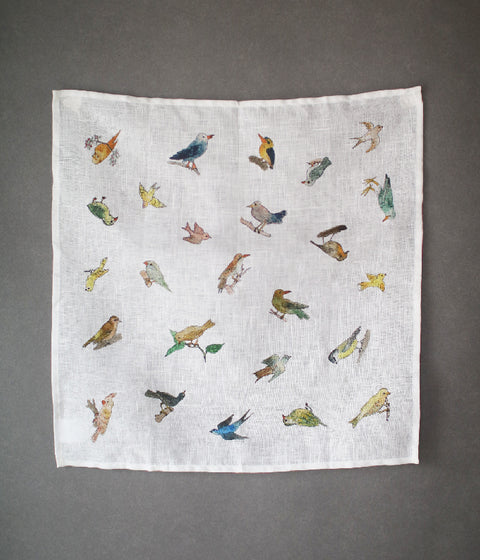 Linen Handkerchief {Birds}