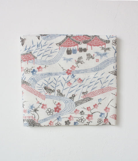 Shirayuki Towel {Okinawan Bingata - White}