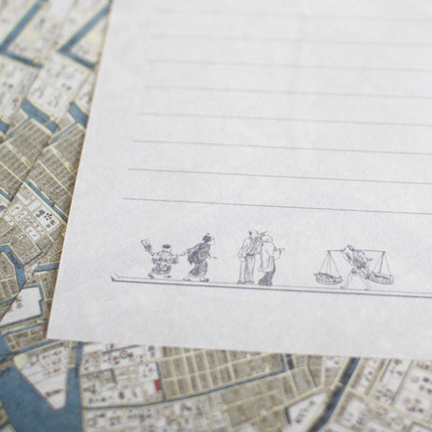 Edo Ancient Tokyo Map Letter Sets