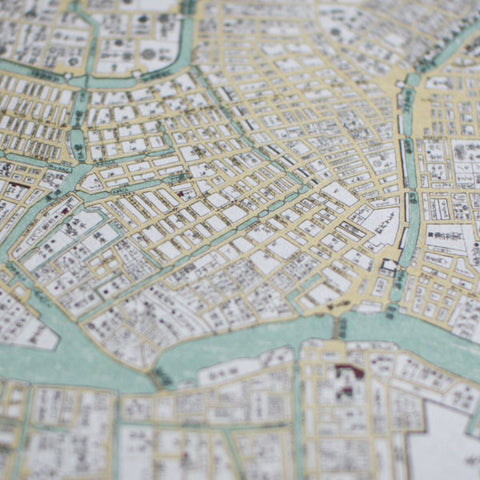 Edo Ancient Tokyo Map Letter Sets