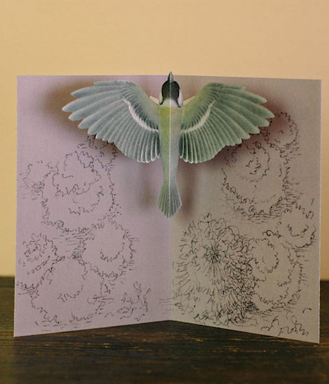 Tobidustry Pop-Up Bird Card {Japanese Tit}