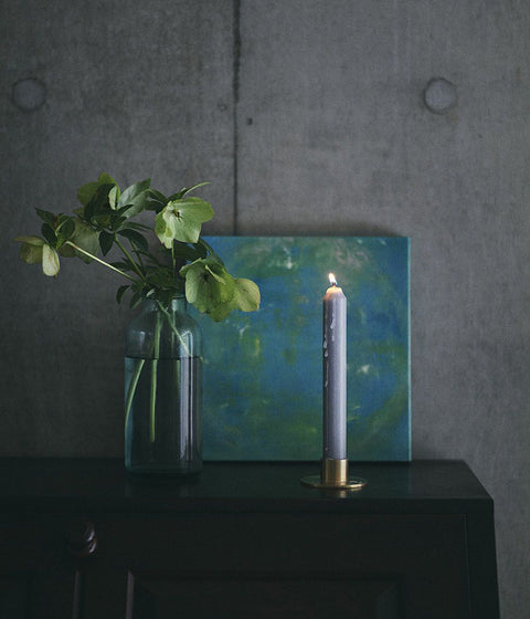 Brass Round Candle Holder