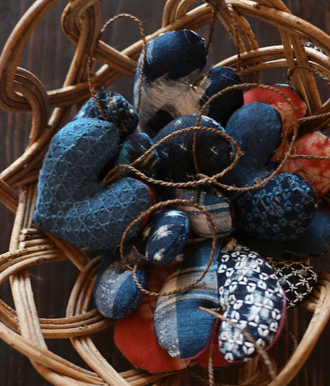 Sashiko Heart Ornament Card (30% Off)