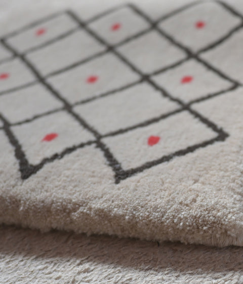 Yonezawa Dantsu Woven Wool Chair Mat {Red Fruits in Kagome} [15%OFF] - sold out