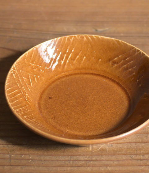 Gunji Pottery Geometric Pattern Small Bowl {Light Brown} - sold out