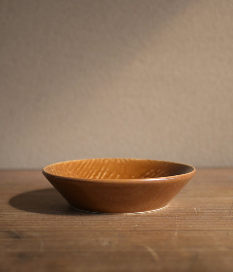 Gunji Pottery Geometric Pattern Small Bowl {Light Brown} - sold out