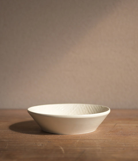 Gunji Pottery Geometric Pattern Small Bowl {White} - sold out