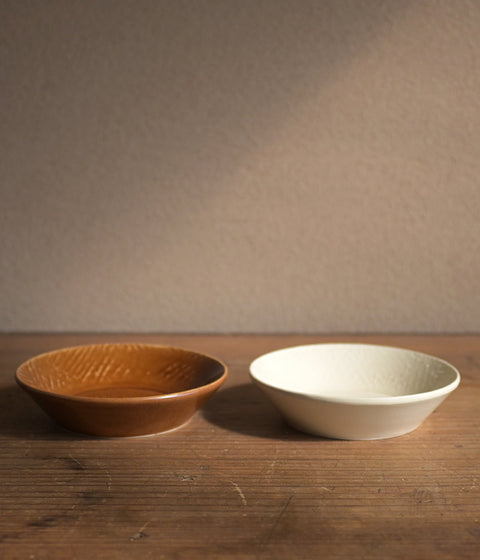 Gunji Pottery Geometric Pattern Small Bowl {Light Brown} - sold out