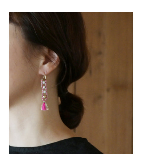 Kumihimo Silk Braided Earrings [A] - sold out