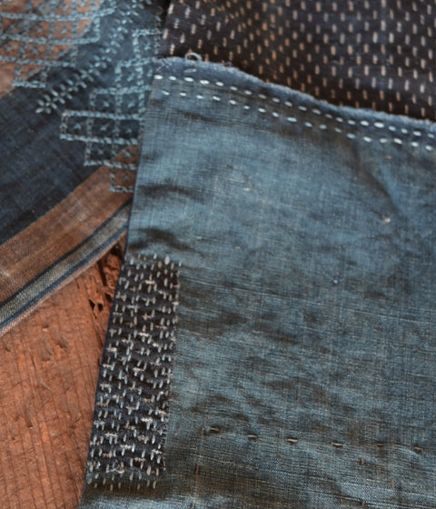 Sashiko+Boro Fabric Runner [A] - sold out
