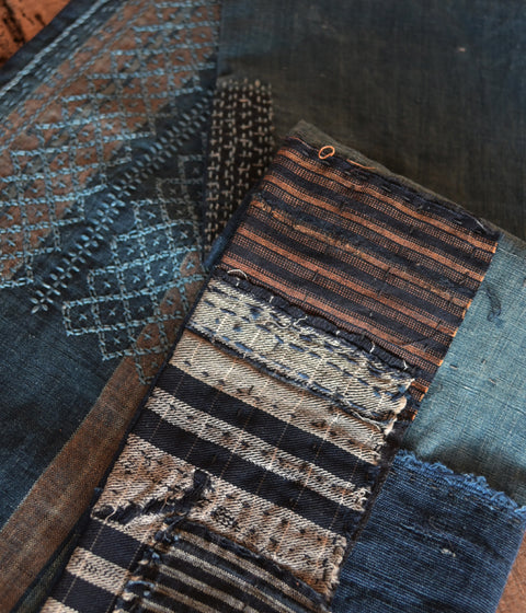 Sashiko+Boro Fabric Runner [A] - sold out