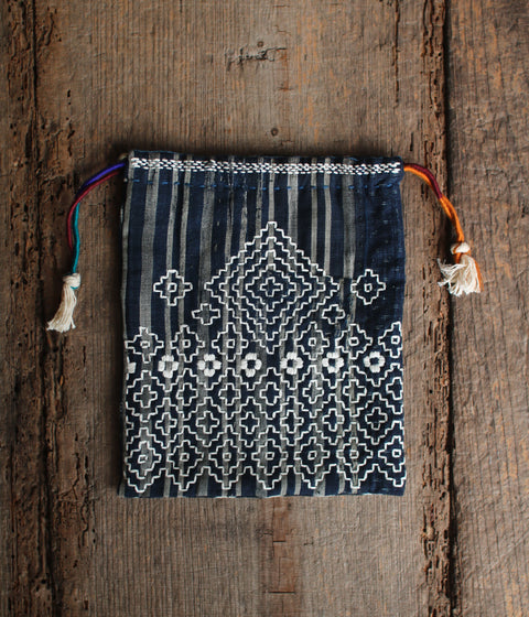 Sashiko Drawstring Bag [Medium] : A - sold out