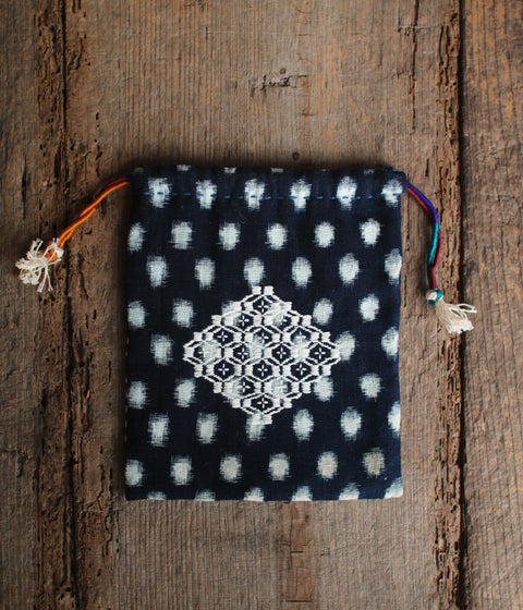 Sashiko Drawstring Bag [Medium] : A - sold out