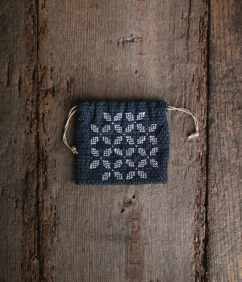 Sashiko Drawstring Bag [Small] : B