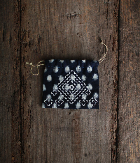 Sashiko Drawstring Bag [Small] : A