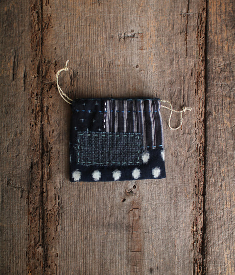 Sashiko Drawstring Bag [Small] : A