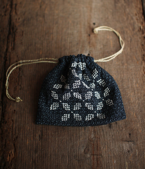 Sashiko Drawstring Bag [Small] : B