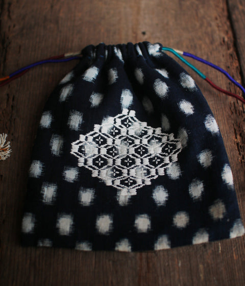 Sashiko Drawstring Bag [Medium] : A - sold out