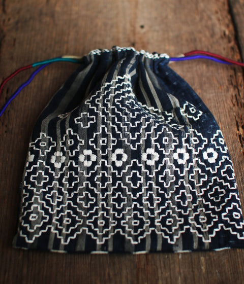 Sashiko Drawstring Bag [Medium] : A - sold out
