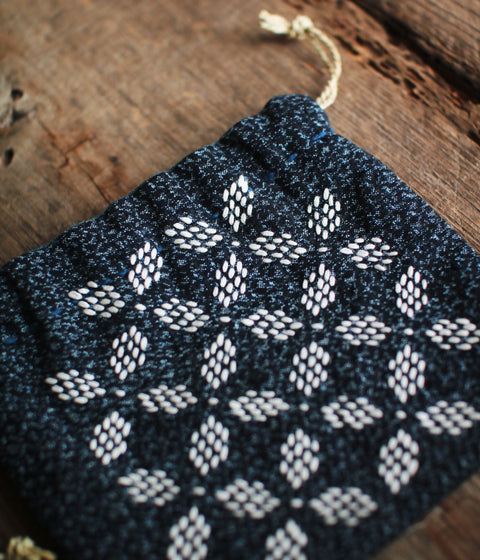Sashiko Drawstring Bag [Small] : B