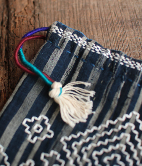 Sashiko Drawstring Bag [Medium] : A - sold out