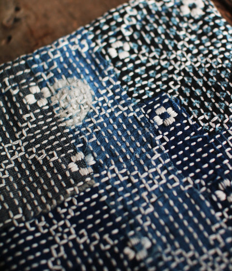 Sashiko Drawstring Bag [Medium] : B - sold out