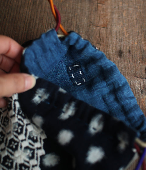 Sashiko Drawstring Bag [Medium] : A - sold out